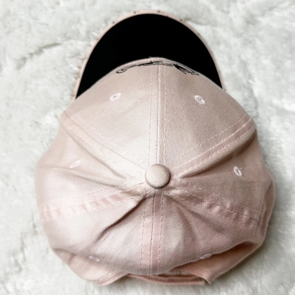 Triangle Sport Palm Tree Sunset Adjustable Baseball Cap Pink Black Women’s OS